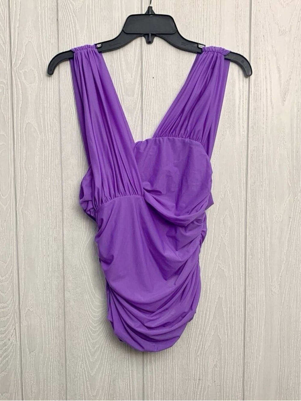 Purple Ruched One-Piece Swimsuit